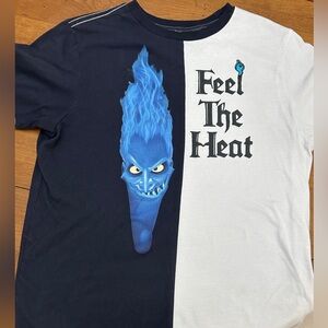 Disney Black and White Tee with Blue Graphic Feel the Heat adult m